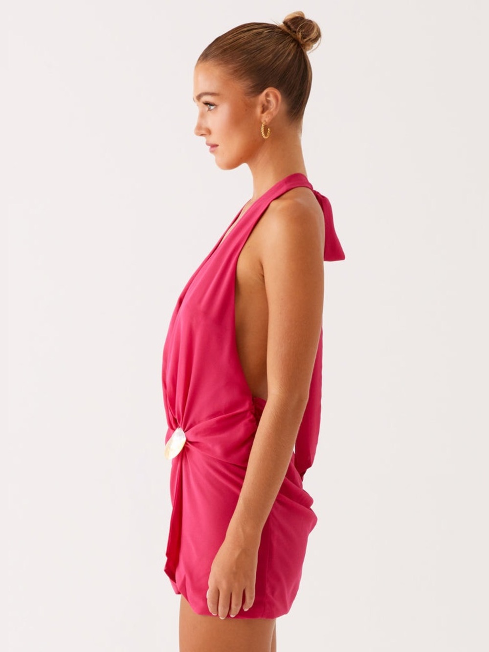 Peppermayo Eleanora Plunge Mini Dress - Pink - Size 14 - Picture 5 of 11